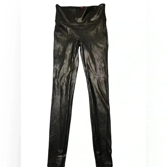 SPANX Black Faux-Leather Leggings - Picture 5 of 10